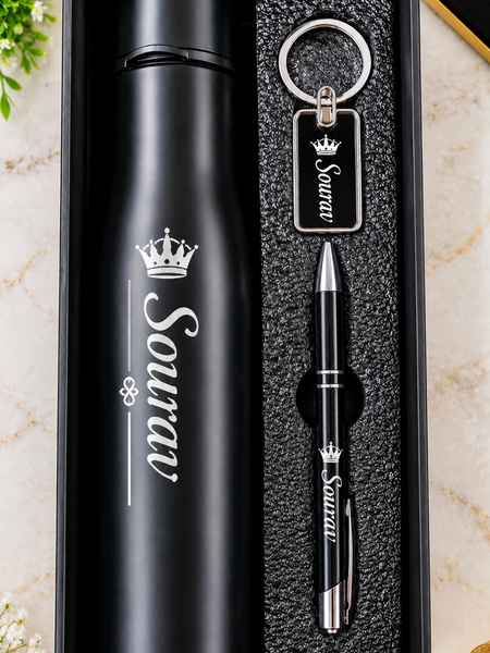 Personalized Bottle & Pen Gift Set