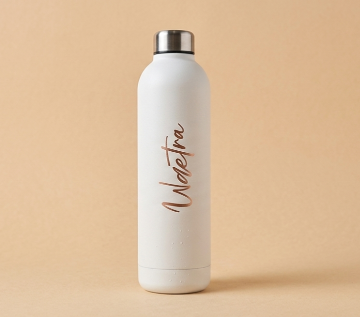 Personalized 500ml Steel Water Bottle – Custom Name, Multicolour Options