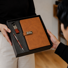 Personalized Men's Gift Hamper Set – Pen, Keychain & Diary