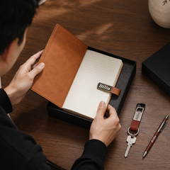 Personalized Men's Gift Hamper Set – Pen, Keychain & Diary