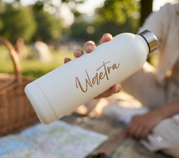Personalized 500ml Steel Water Bottle – Custom Name, Multicolour Options
