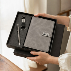 Personalized Men's Gift Hamper Set – Pen, Keychain & Diary