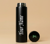 Personalized 500ml Stainless Steel Water Bottle – Custom Name Print, Black