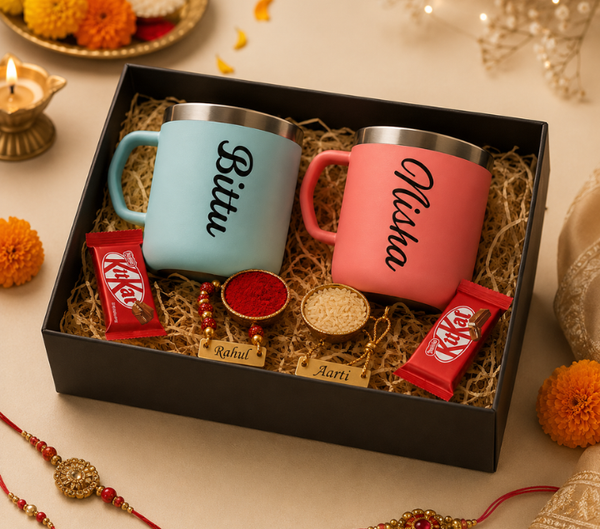Personalized Couple Coffee Mug & Treat Gift Hamper