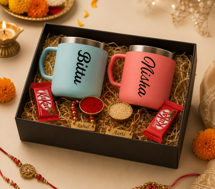 Personalized Couple Coffee Mug & Treat Gift Hamper