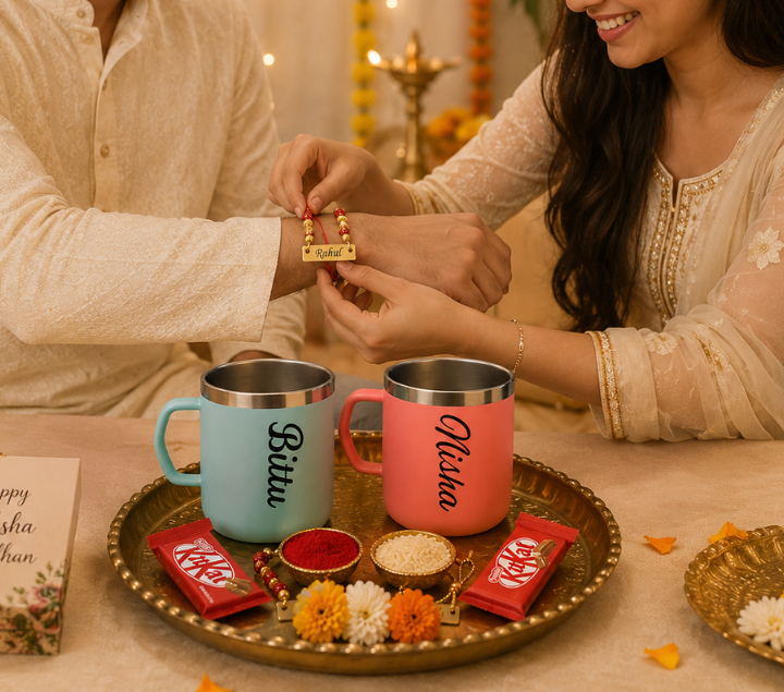 Personalized Couple Coffee Mug & Treat Gift Hamper