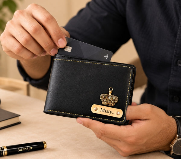Personalized Royal Wallet, Keychain & Pen Gift Set