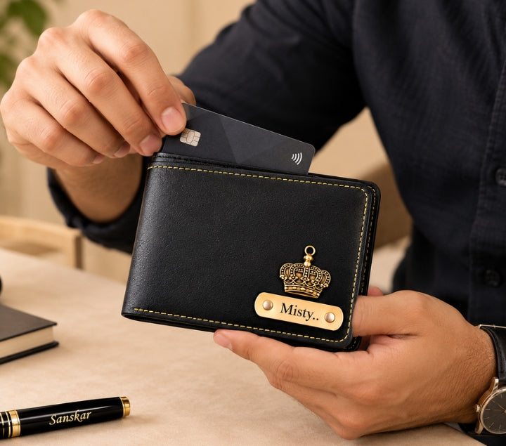 Personalized Royal Wallet, Keychain & Pen Gift Set