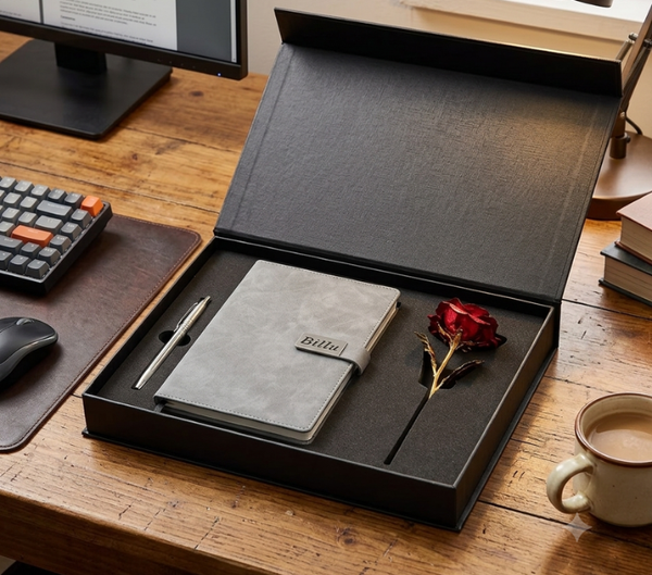 Personalized Pen & Diary Gift Hamper Set – Grey