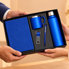 Premium 5-Piece Corporate Gift Set – Diary, Pen, Keychain, Steel Bottle & Cup