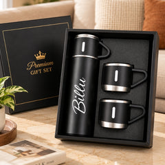 Personalized Travel Flask & Mug Gift Set