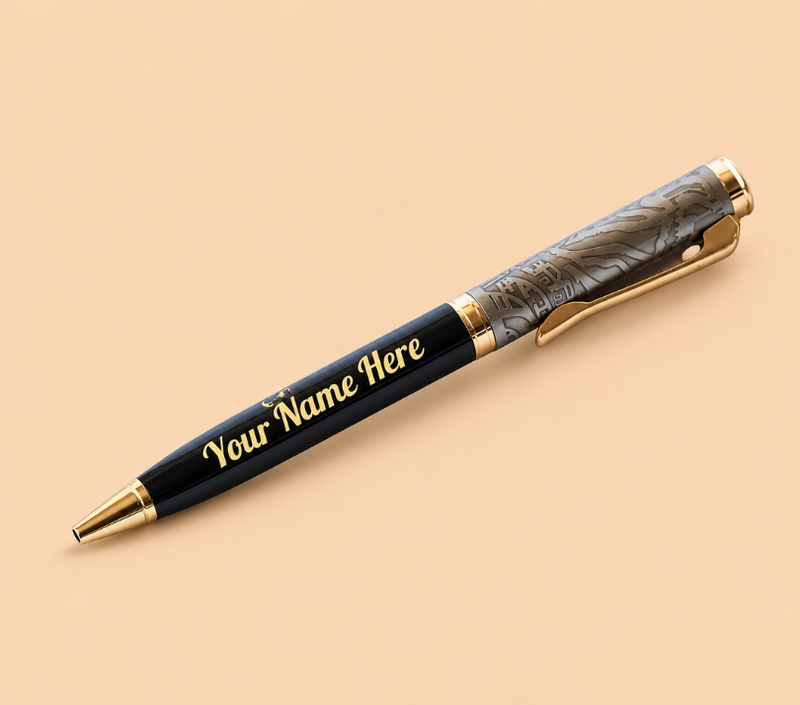 Personalized Black & Gold Luxury Ballpoint Pen