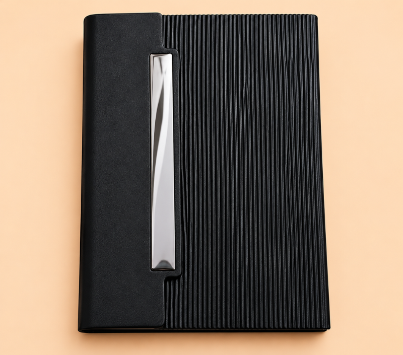 Marvel A5 Premium Ribbed Notebook with Metal Engraving Plate