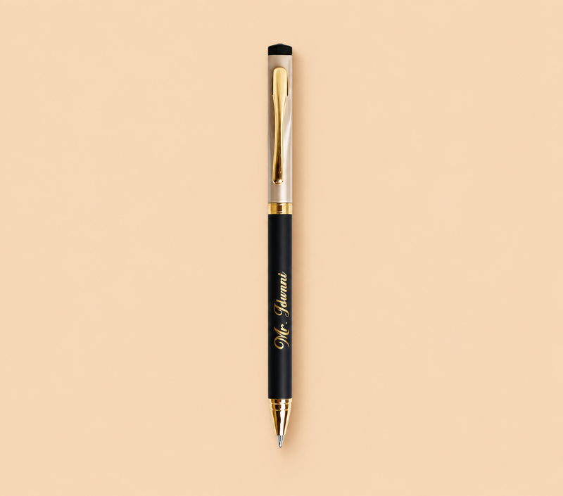 Personalized Black & Gold Luxury Ballpoint Pen