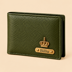 Personalized Men's Brown Leather Wallet – Custom Name Engraved