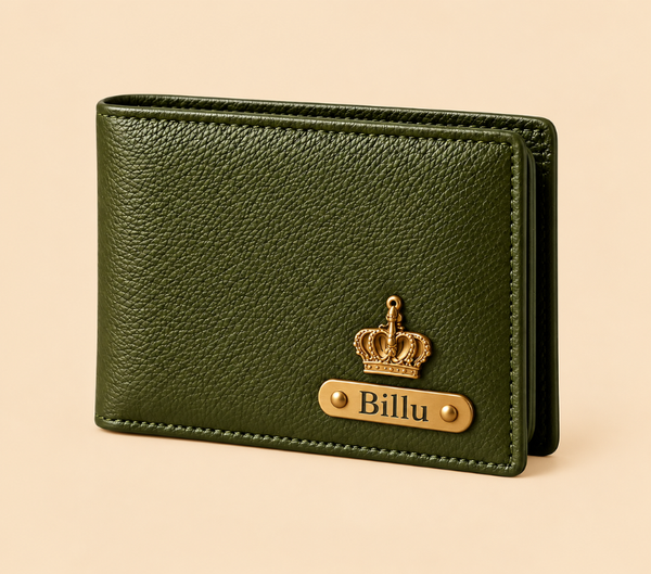 Personalized Men's Brown Leather Wallet – Custom Name Engraved