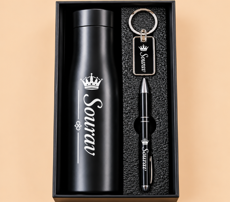 Personalized Bottle & Pen Gift Set