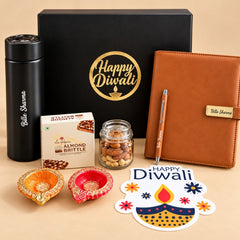 Personalized Gift Set – Bottle, Pen & Diary, Everyday Essentials