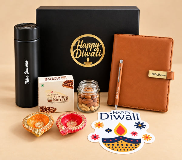 Personalized Gift Set – Bottle, Pen & Diary, Everyday Essentials