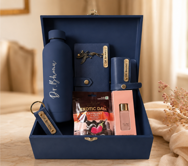 Personalized Women's Gift Hamper Set – Custom Name Essentials, Assorted Colours