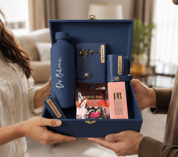 Personalized Women's Gift Hamper Set – Custom Name Essentials, Assorted Colours