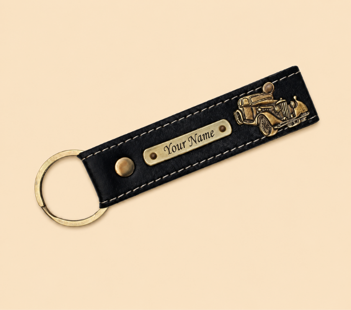 Personalized Keychain – Custom Name Key Ring, Assorted Colours