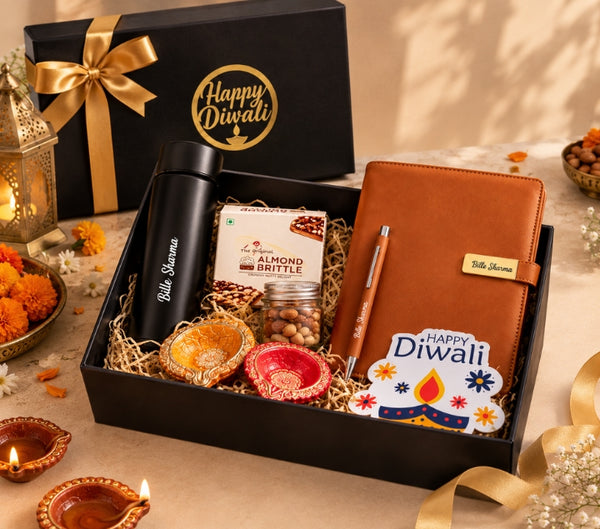 Personalized Gift Set – Bottle, Pen & Diary, Everyday Essentials