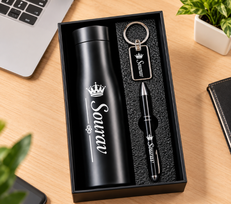 Personalized Bottle & Pen Gift Set