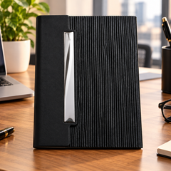 Marvel A5 Premium Ribbed Notebook with Metal Engraving Plate