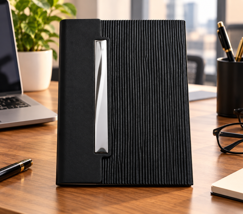Marvel A5 Premium Ribbed Notebook with Metal Engraving Plate