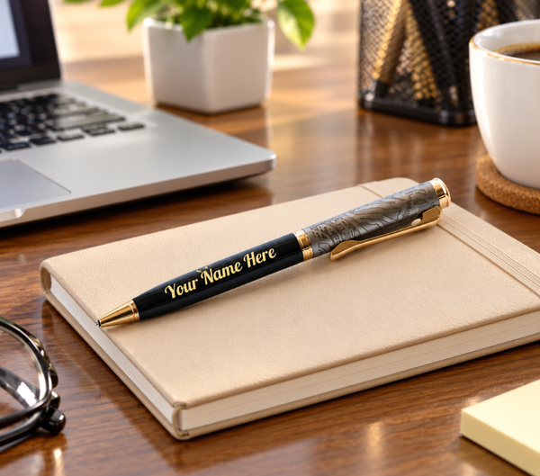 Personalized Black & Gold Luxury Ballpoint Pen