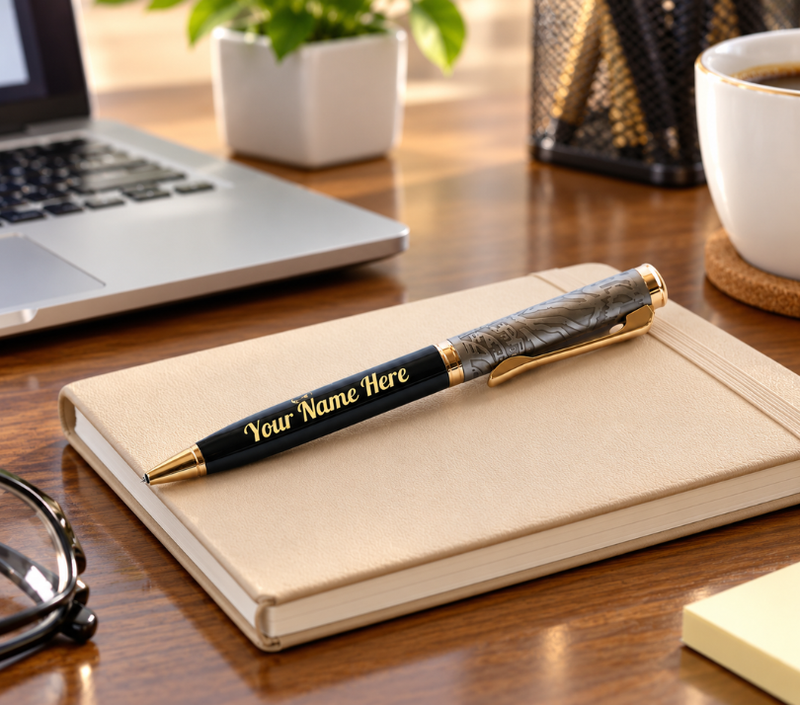 Personalized Black & Gold Luxury Ballpoint Pen