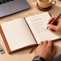 Personalized Men's Office Gift Hamper – Pen, Keychain & Diary, Assorted Colours