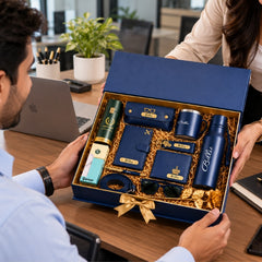 Personalized Men's Gift Set – Wallet, Bottle, Mug & Pen, Classic Colours