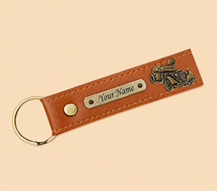 Personalized Keychain – Custom Name Key Ring, Assorted Colours
