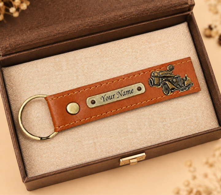 Personalized Keychain – Custom Name Key Ring, Assorted Colours