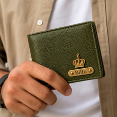 Personalized Men's Brown Leather Wallet – Custom Name Engraved