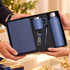 Premium 5-Piece Corporate Gift Set – Diary, Pen, Keychain, Steel Bottle & Cup