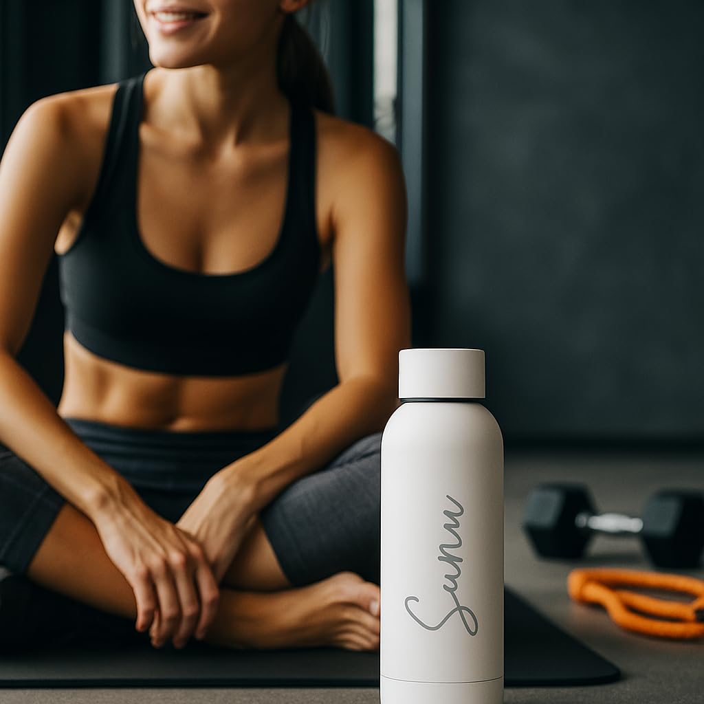 Personalized Name Engraved Stainless Steel Water Bottle 500ml Gift