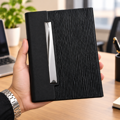 Marvel A5 Premium Ribbed Notebook with Metal Engraving Plate