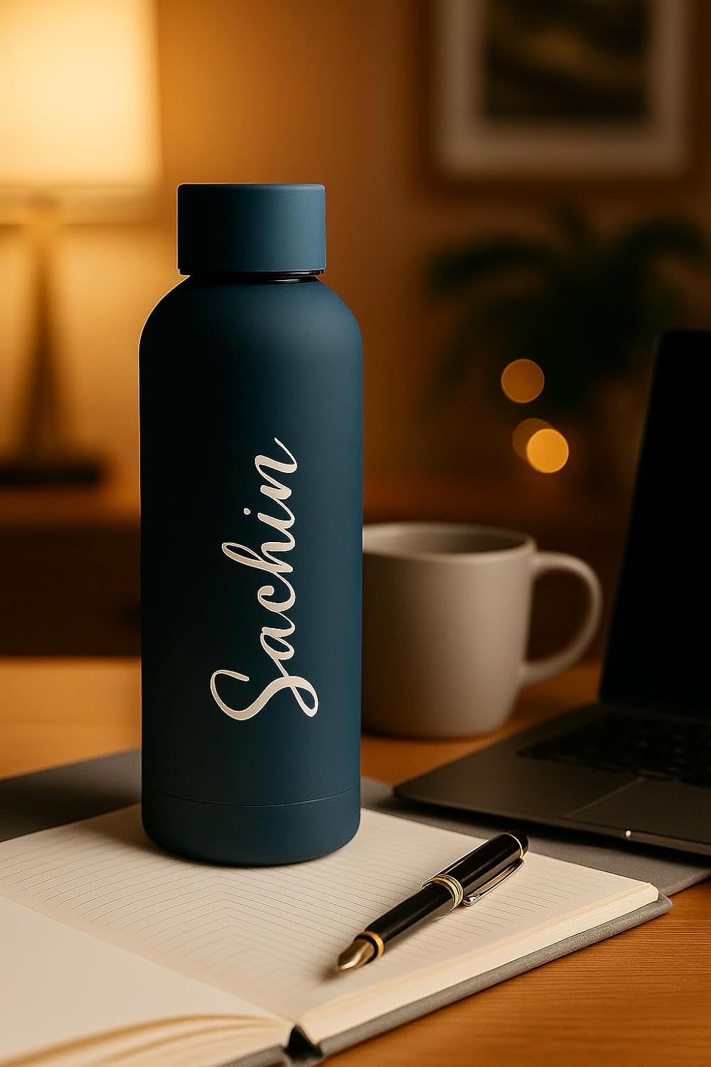 Personalized Name Engraved Stainless Steel Water Bottle 500ml Gift