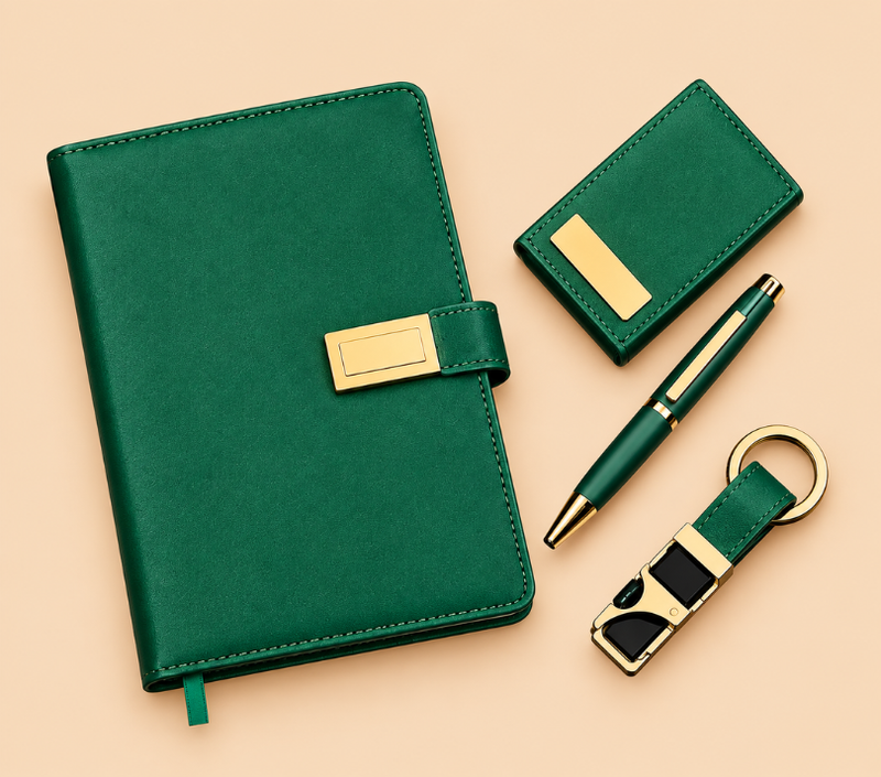 Personalized Gift Set – Pen, Keychain, Diary & Card Holder
