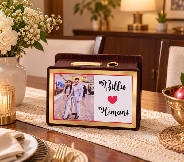 Personalized Wooden Money Bank for Kids – Classic Custom Name Design