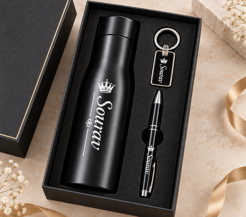 Personalized Bottle & Pen Gift Set