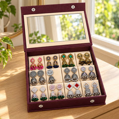 Personalized Stud Earrings & Custom Name Jewelry Box Gift Set
