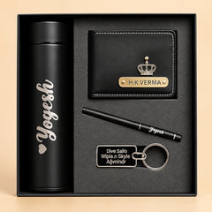 Personalized Gift Set – Wallet, Bottle, Pen & Keychain
