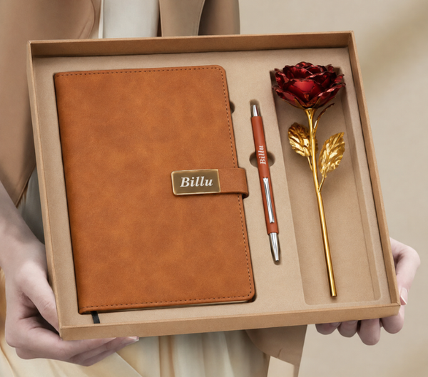 Personalized Pen & Diary Gift Hamper Set – Assorted Colours