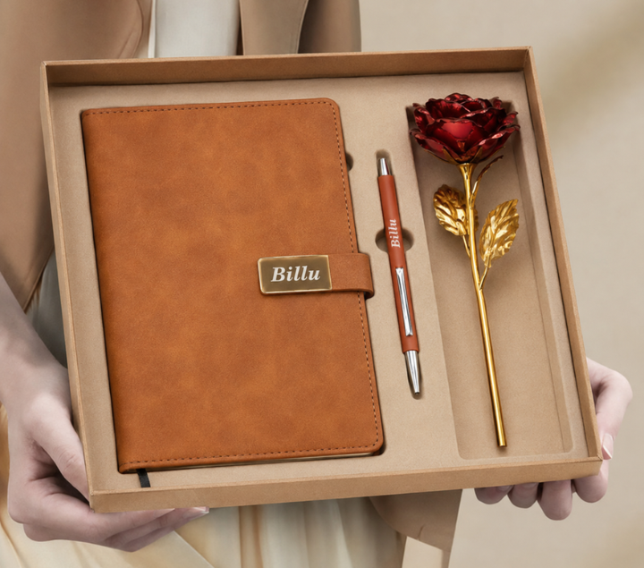Personalized Pen & Diary Gift Hamper Set – Assorted Colours