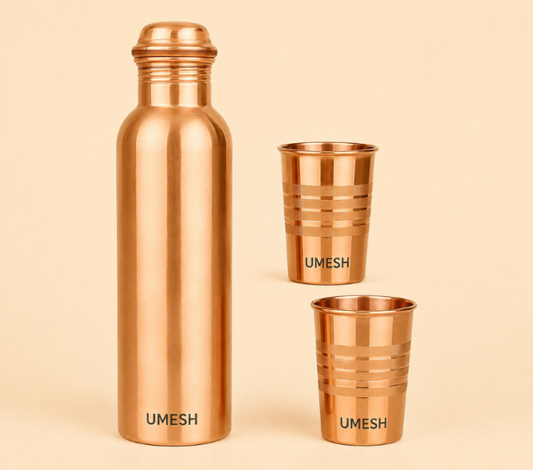 Personalized LED Temperature Steel Bottle – Custom Name Smart Bottle, Bronze