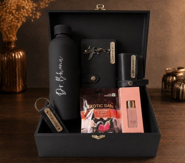 Personalized Women's Gift Hamper Set – Custom Name Essentials, Assorted Colours